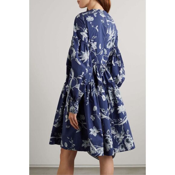 ERDEM Tiered floral-print cotton-poplin mini dress - Picture 3 of 11